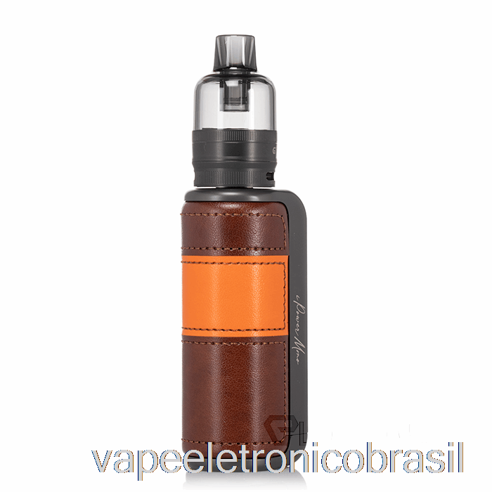 Vape Recarregável Eleaf Istick Power Mono 80w Starter Kit Laranja Marrom